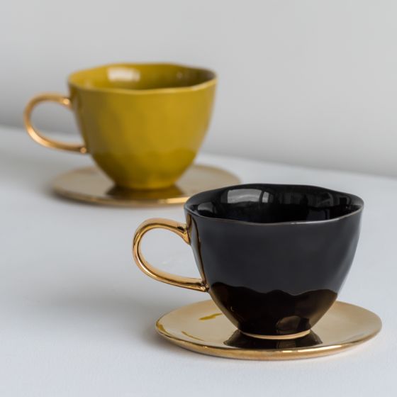 Good Morning Cup Cappuccino/tea amber green