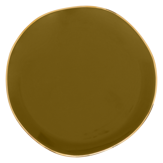 Good Morning plate Ø17 cm amber green