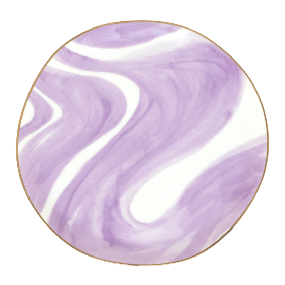 Good Morning plate Ø17 cm valuri violet