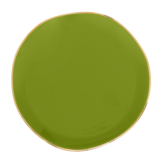 Good Morning plate Ø17 cm evergreen sprig