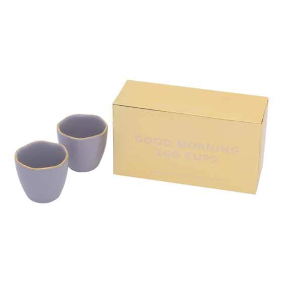 Good Morning egg cup set of 2 lila