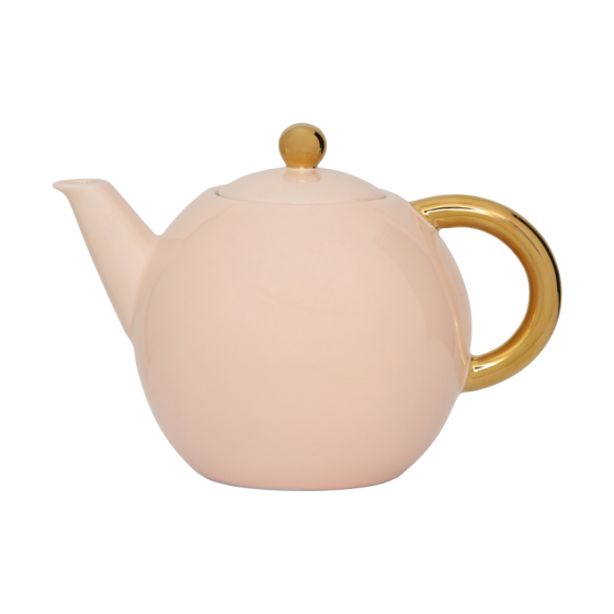 Good Morning tea pot old pink