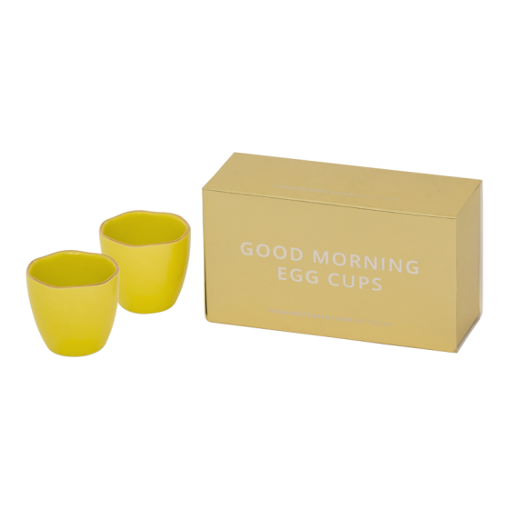 Good Morning egg cup set of 2 limelight