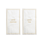  Zusss servetten rechthoek love coffee/tea