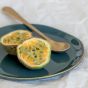 Good Morning plate Ø17 cm blue green