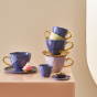 Good Morning plate Ø17 cm purple blue