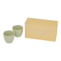 Good Morning egg cup set of 2 pale green